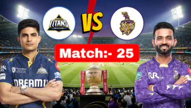 IPL 2026: गुजरात टाइटंस vs कोलकाता नाइट राइडर्स (मैच 25)